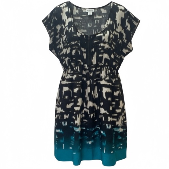 Abstract Artsy Maternity Momcore Top M Short Sleeve Cool 1/4 Front Zipper - Picture 14 of 14